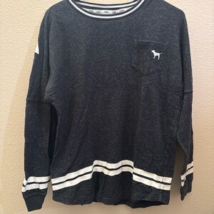 Victoria's Secret Women’s Black and White Sweatshirt